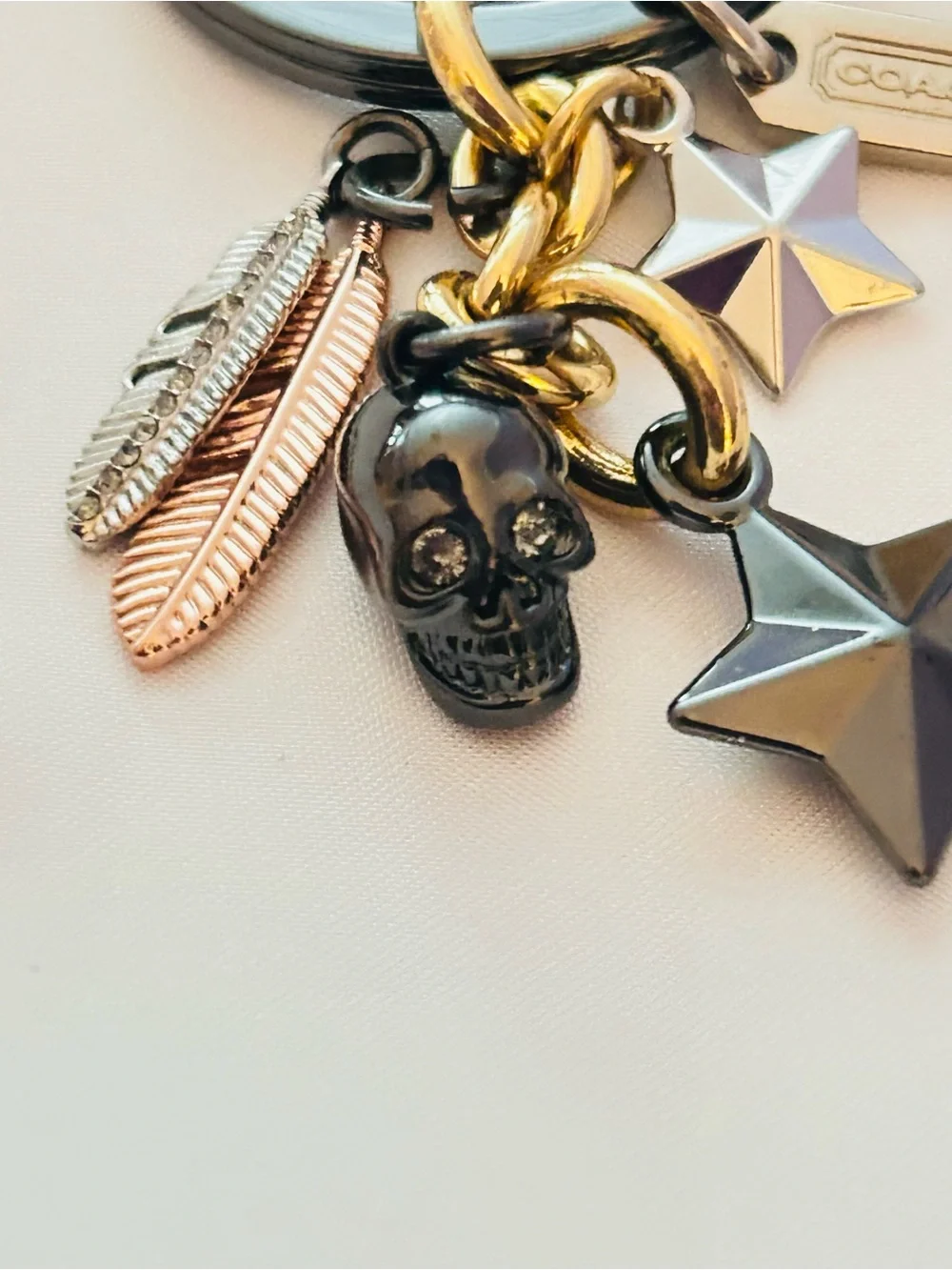 EXTREMELY RARE Coach Charm Skull, Feather, Star, And Tag Keychain/ Bag Charm